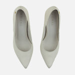 Tacones camil de cuero para mujer - Hueso