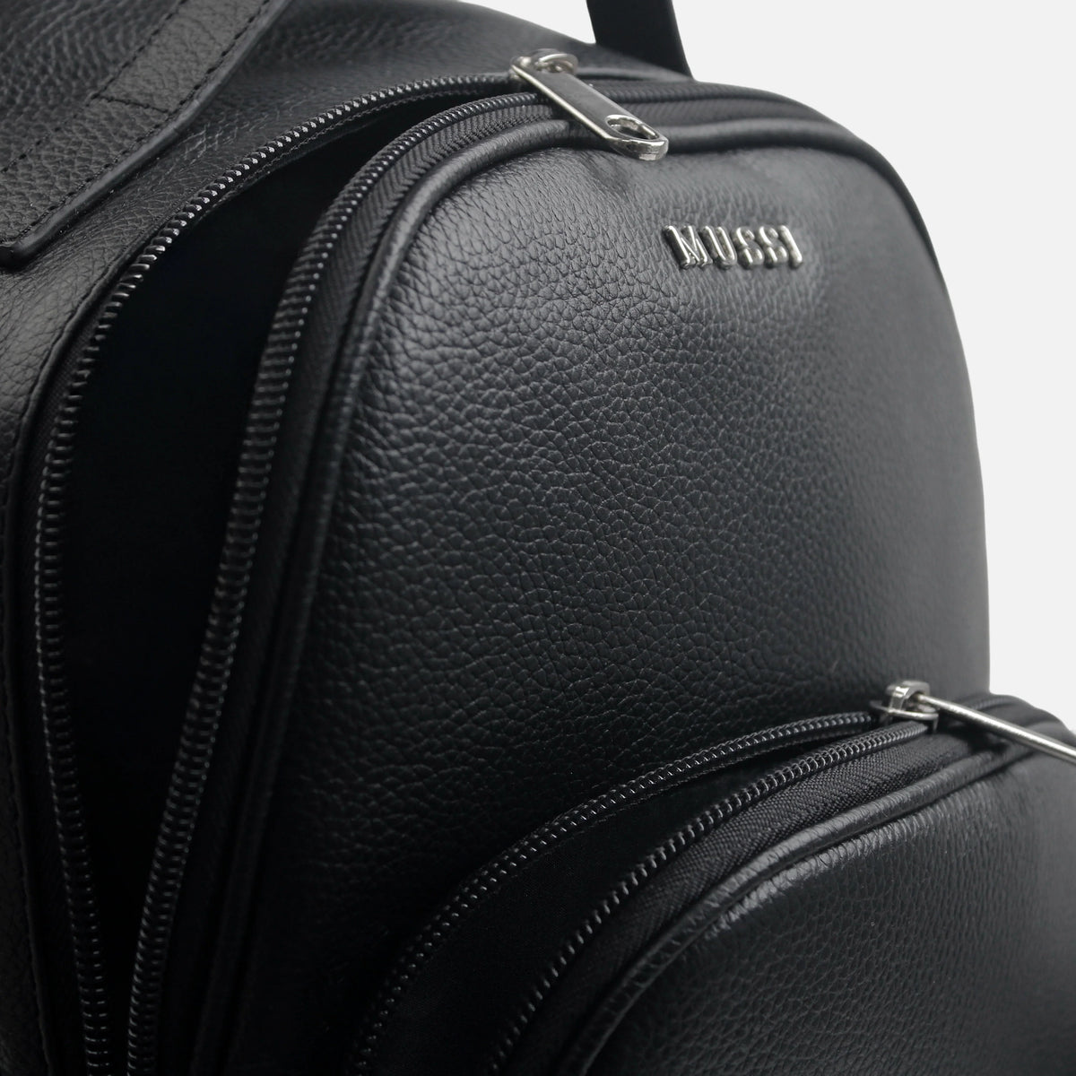 Morral olira de cuero para mujer - Negro