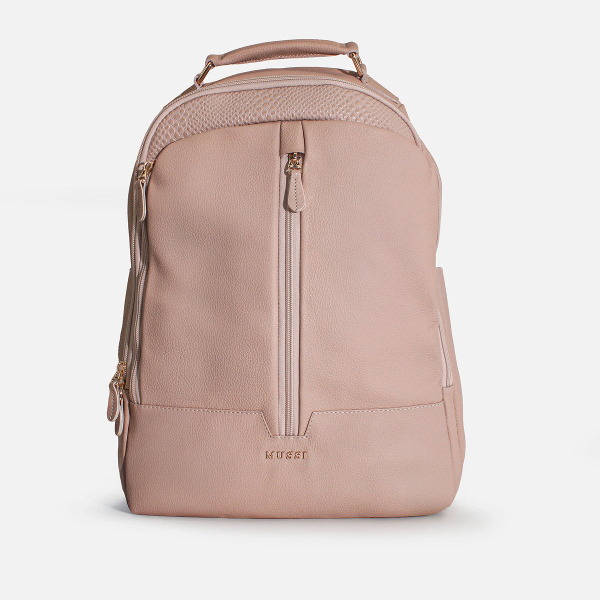 Morral narcisa de cuero para mujer - Nude