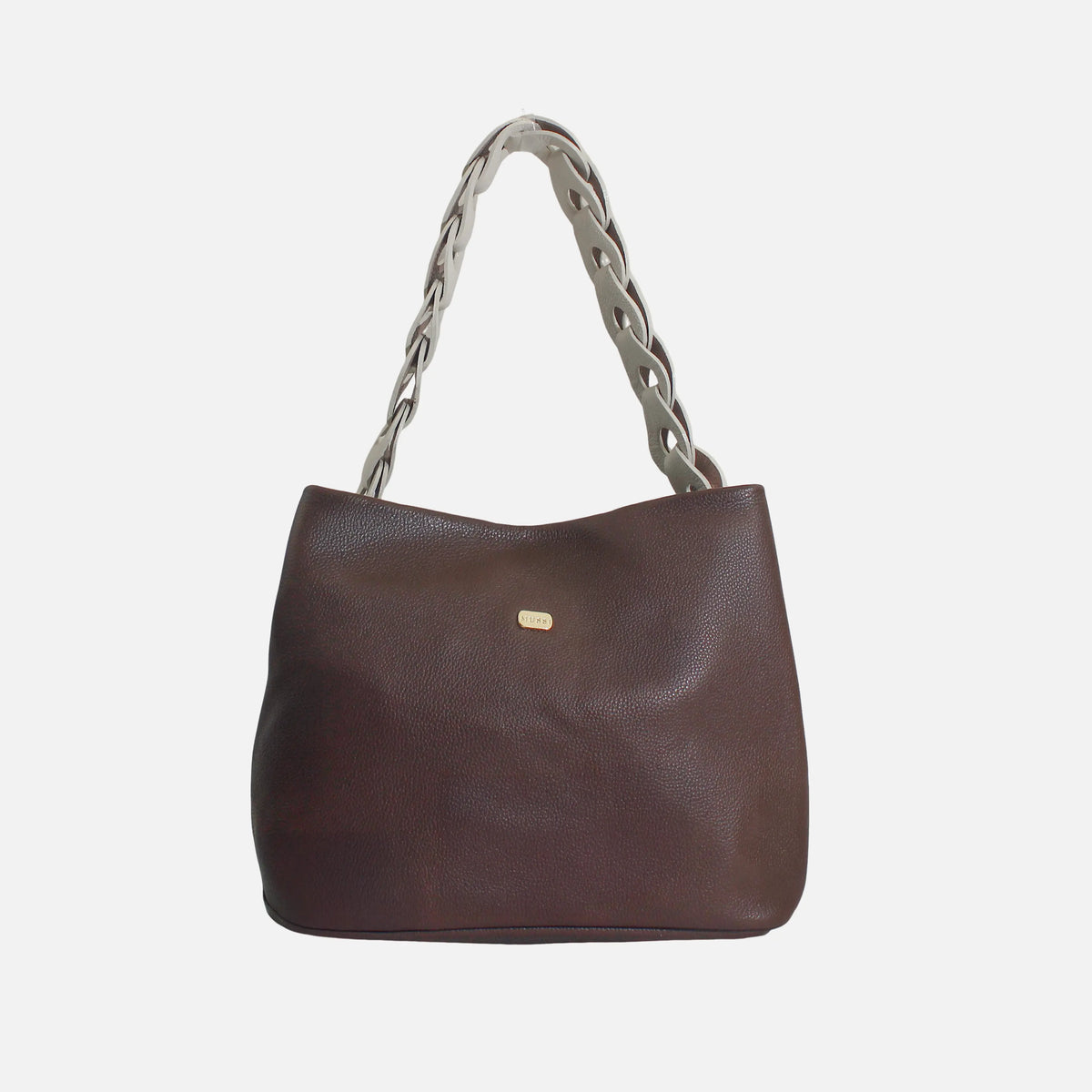 Cartera selma de cuero para mujer - Café