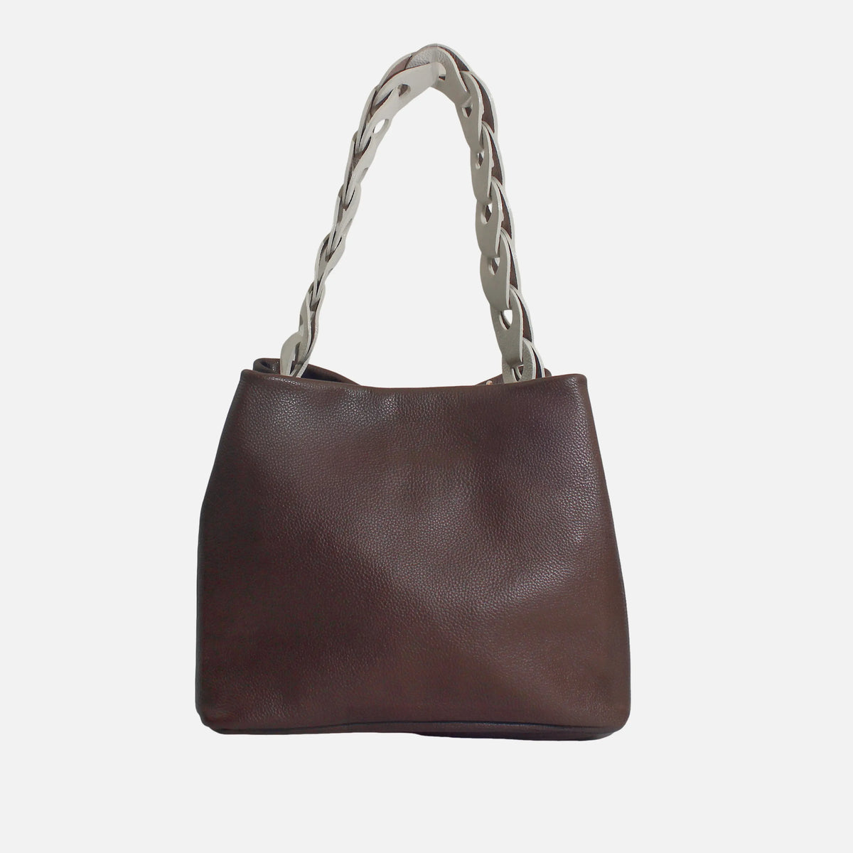 Cartera selma de cuero para mujer - Café
