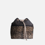 Cartera iria de cuero para mujer - Café