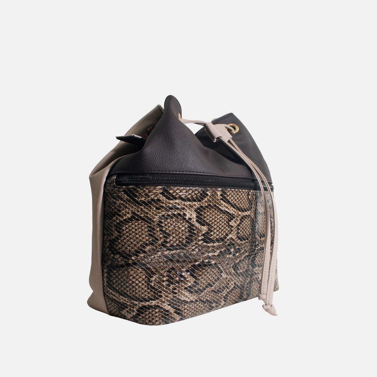 Cartera iria de cuero para mujer - Café