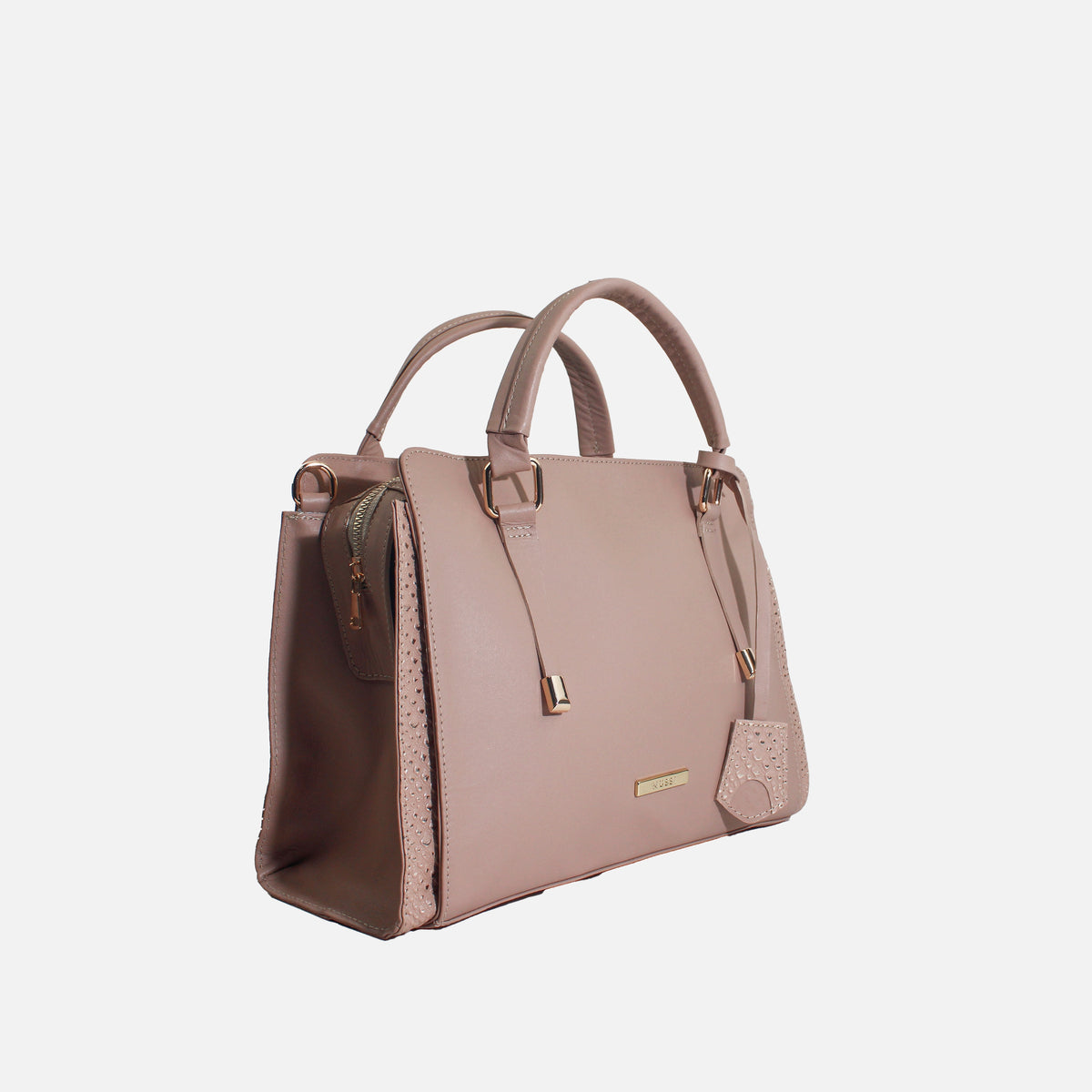 Baul orian de cuero para mujer - Almendra