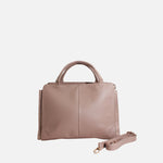 Baul orian de cuero para mujer - Almendra