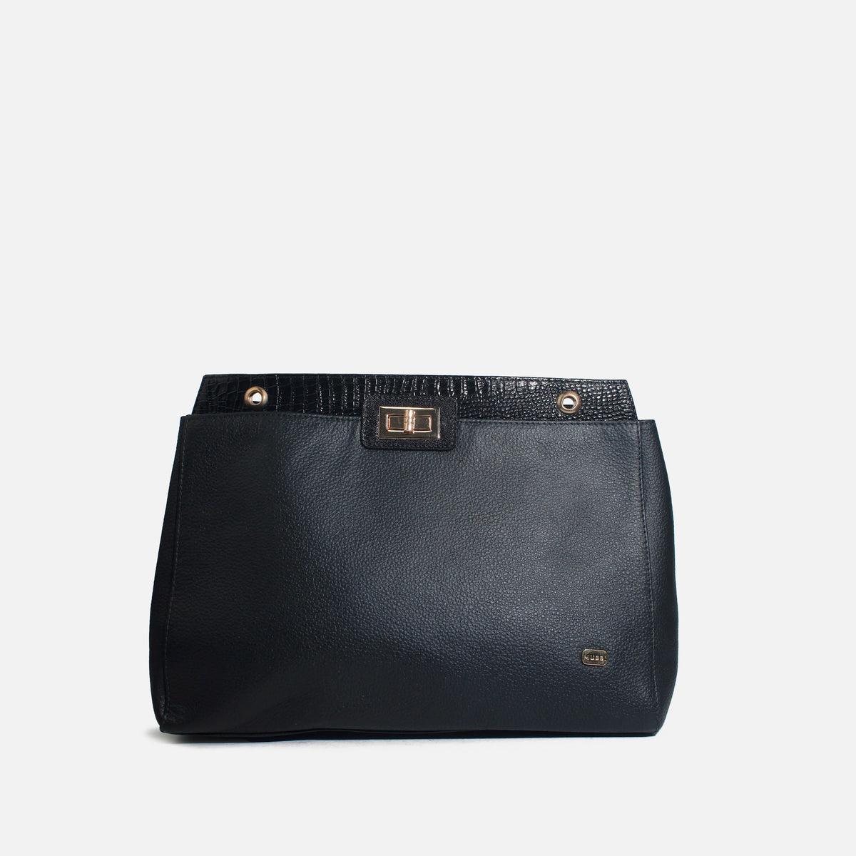 Cartera odalys de cuero para mujer - Negro