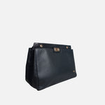 Cartera odalys de cuero para mujer - Negro