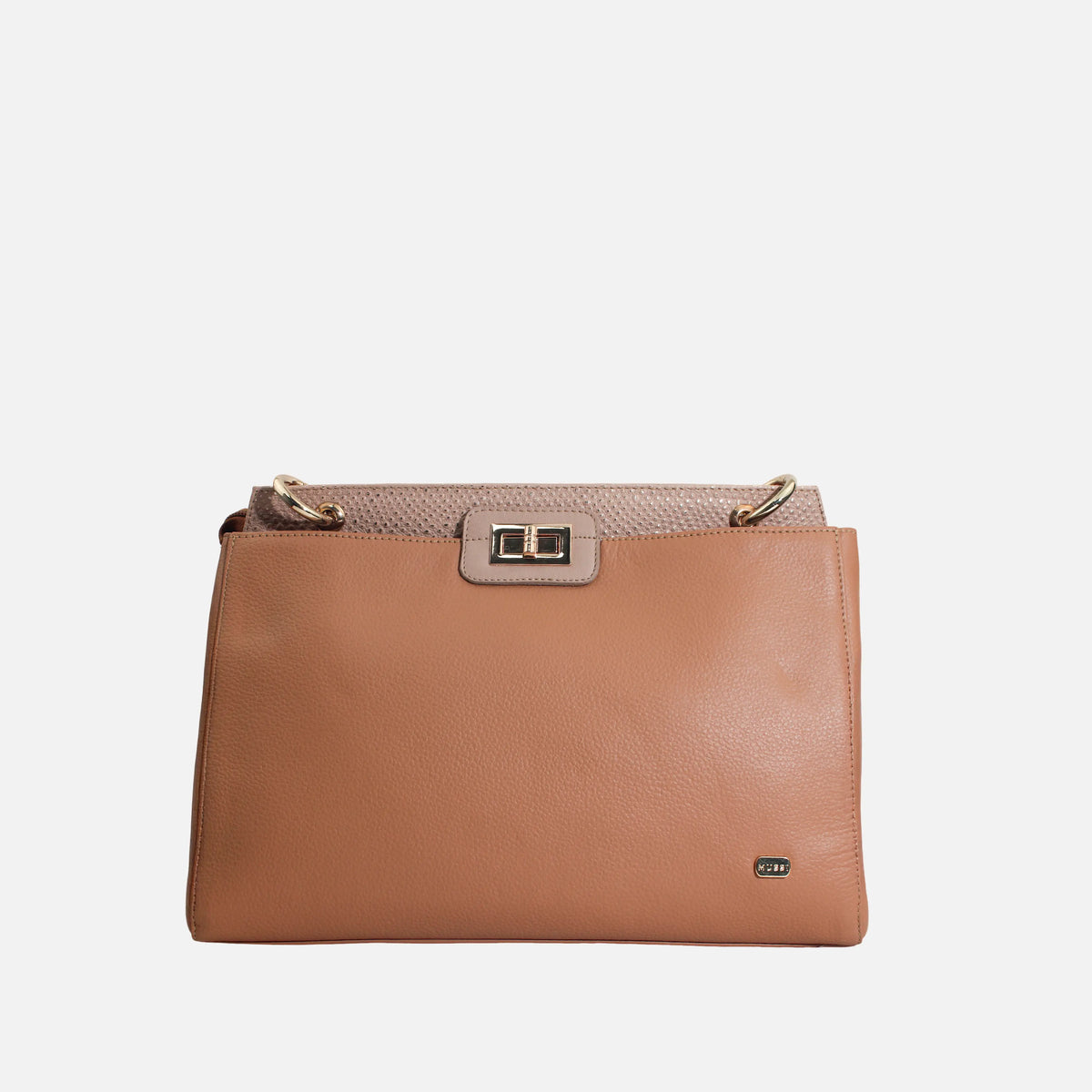 Cartera odalys de cuero para mujer - Miel