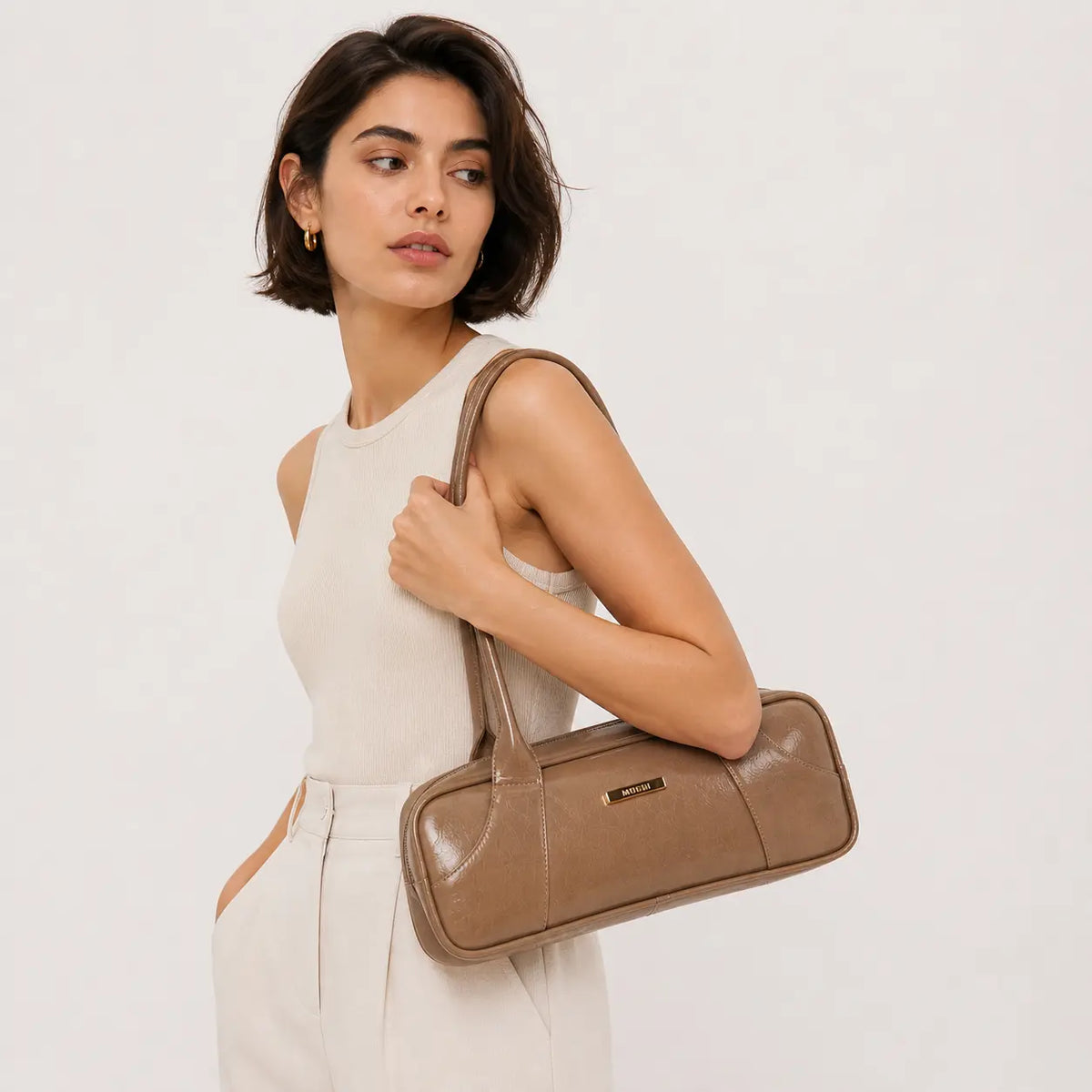 Cartera fiore de sintético para mujer - Café
