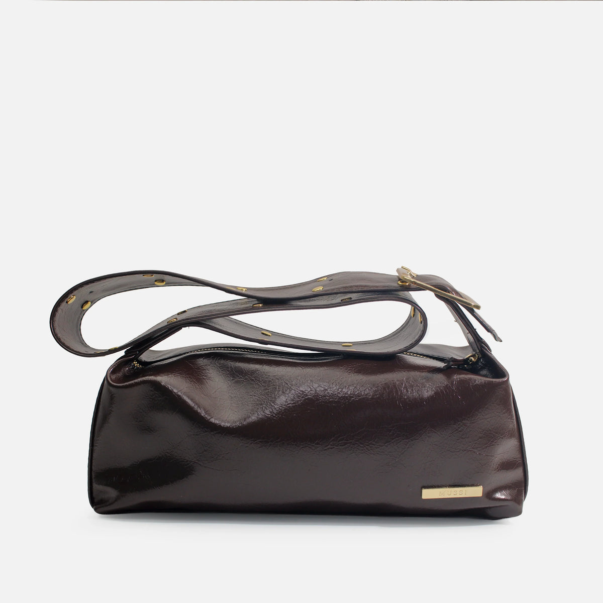 Cartera martina de sintético para mujer - Café