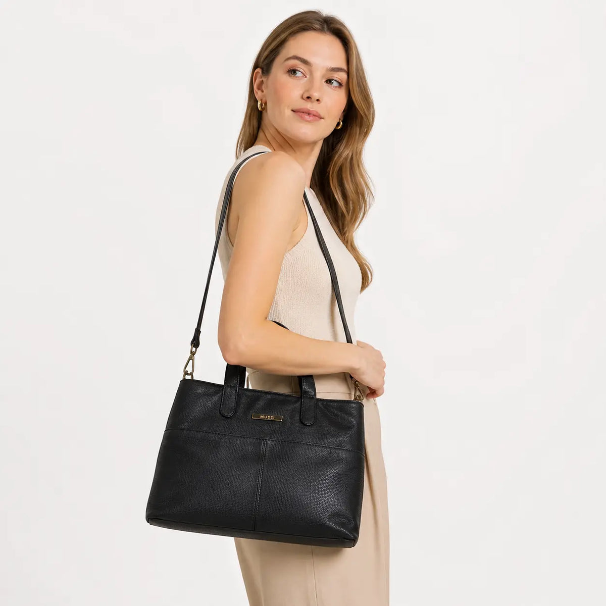 Cartera elvia de sintético para mujer - Negro