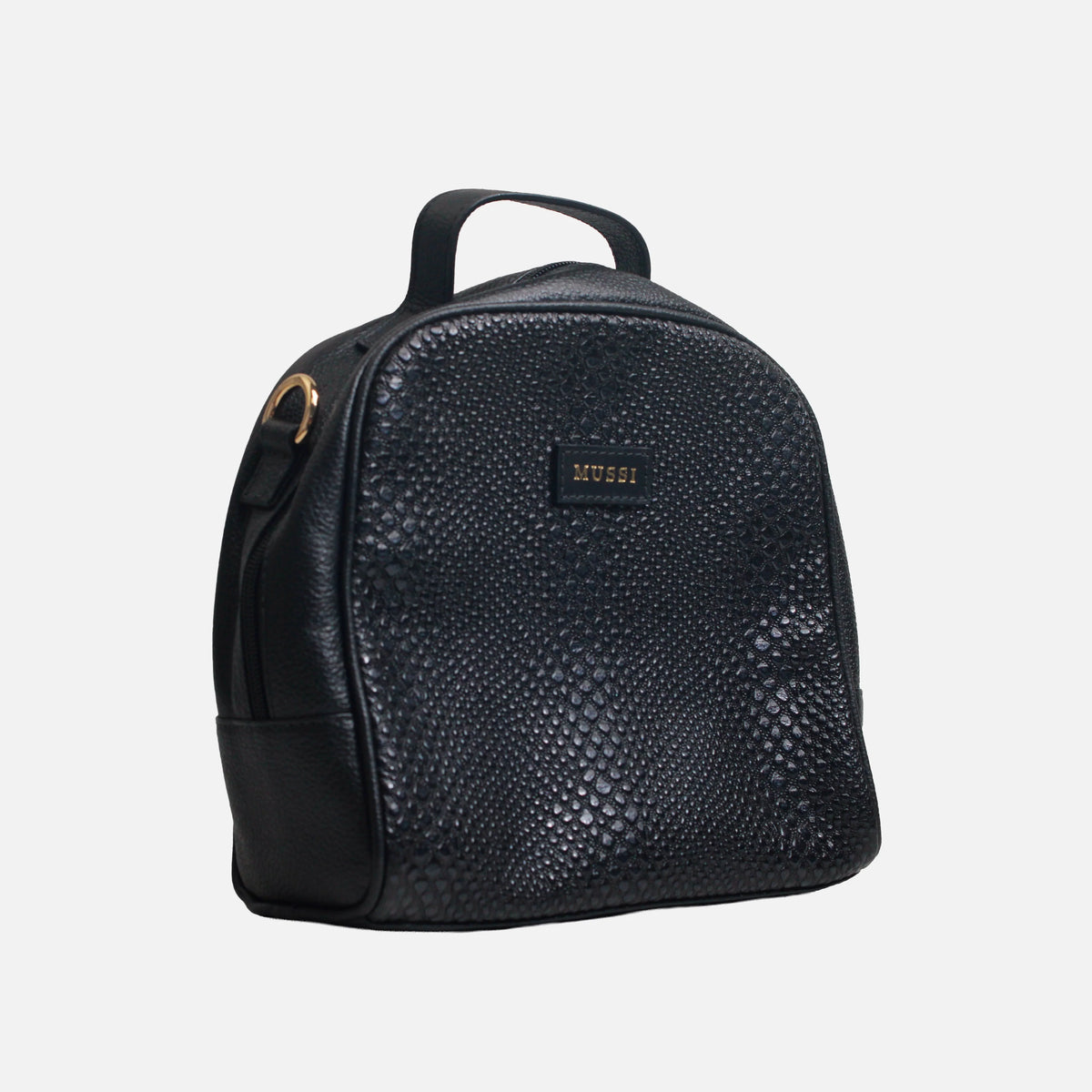 Bolso manos libres ayame de cuero para mujer - Negro