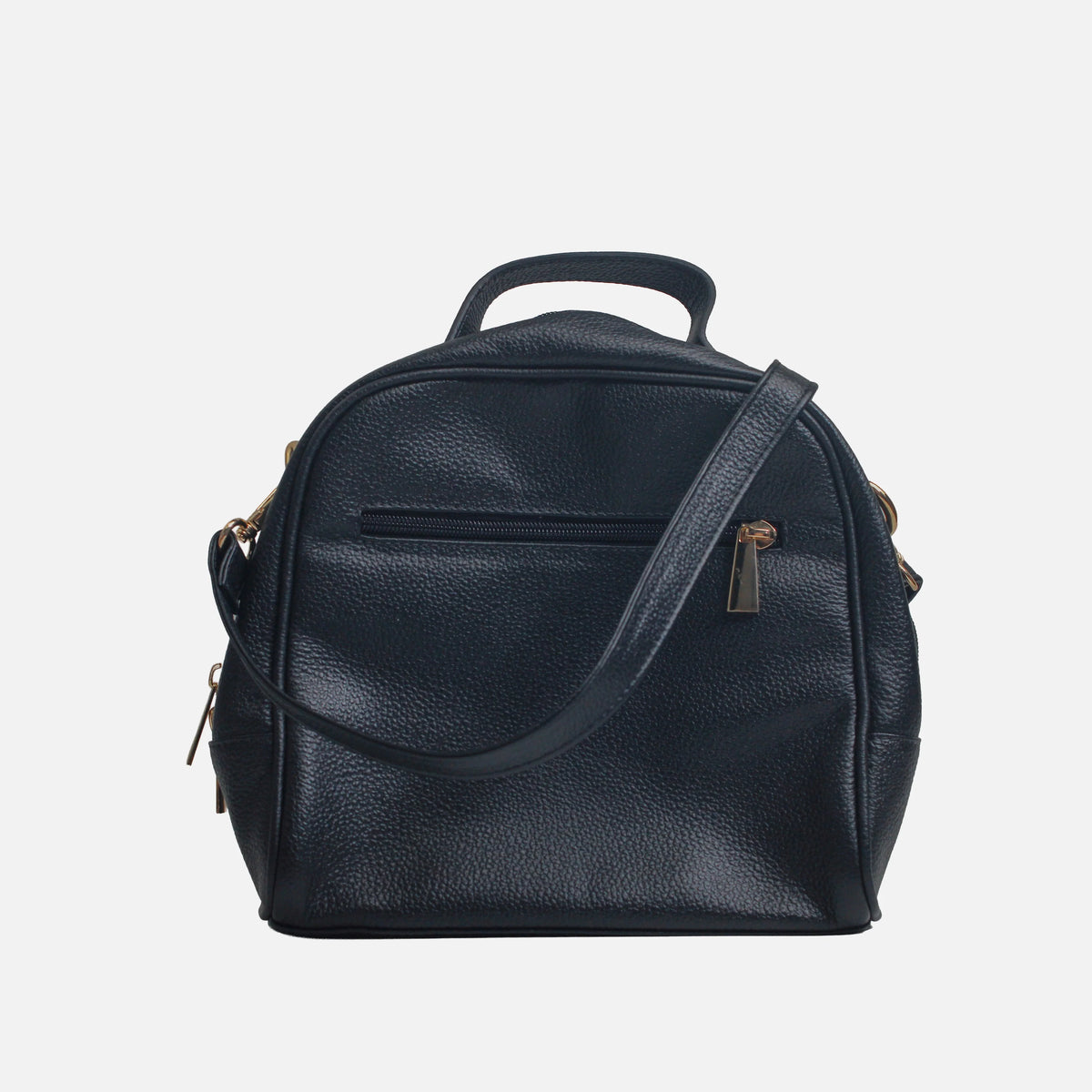 Bolso manos libres ayame de cuero para mujer - Negro