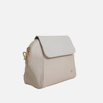 Bolso manos libres liliana de cuero para mujer - Almendra