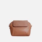 Bolso manos libres liliana de cuero para mujer - Miel