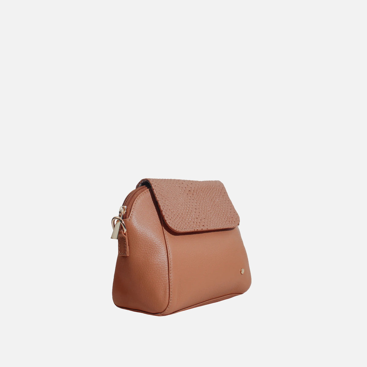 Bolso manos libres liliana de cuero para mujer - Miel