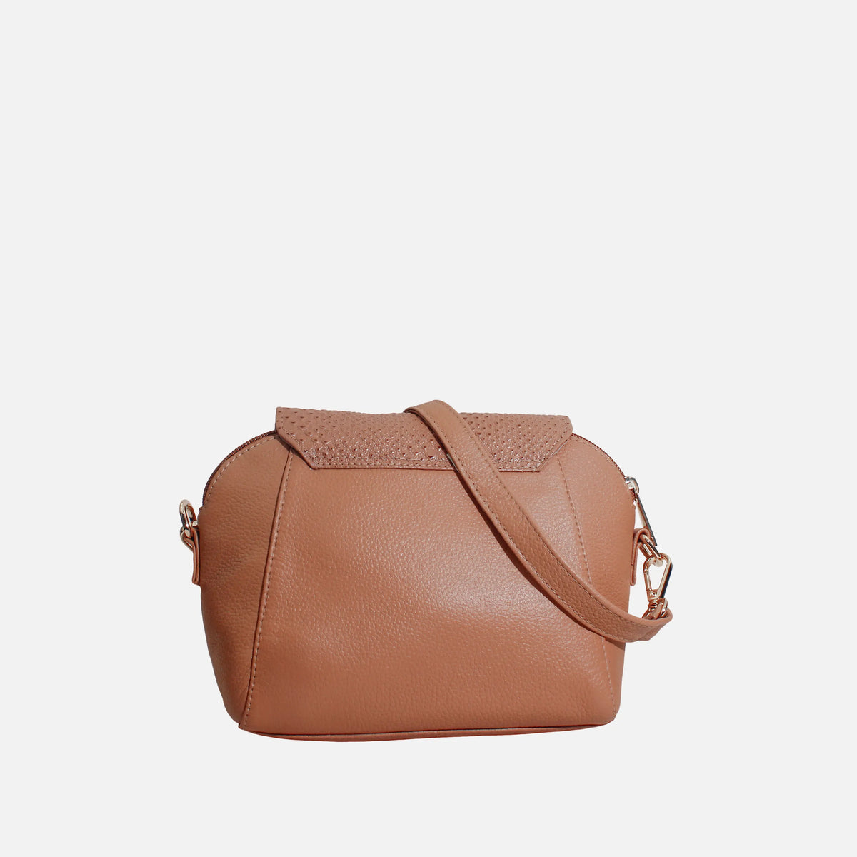 Bolso manos libres liliana de cuero para mujer - Miel