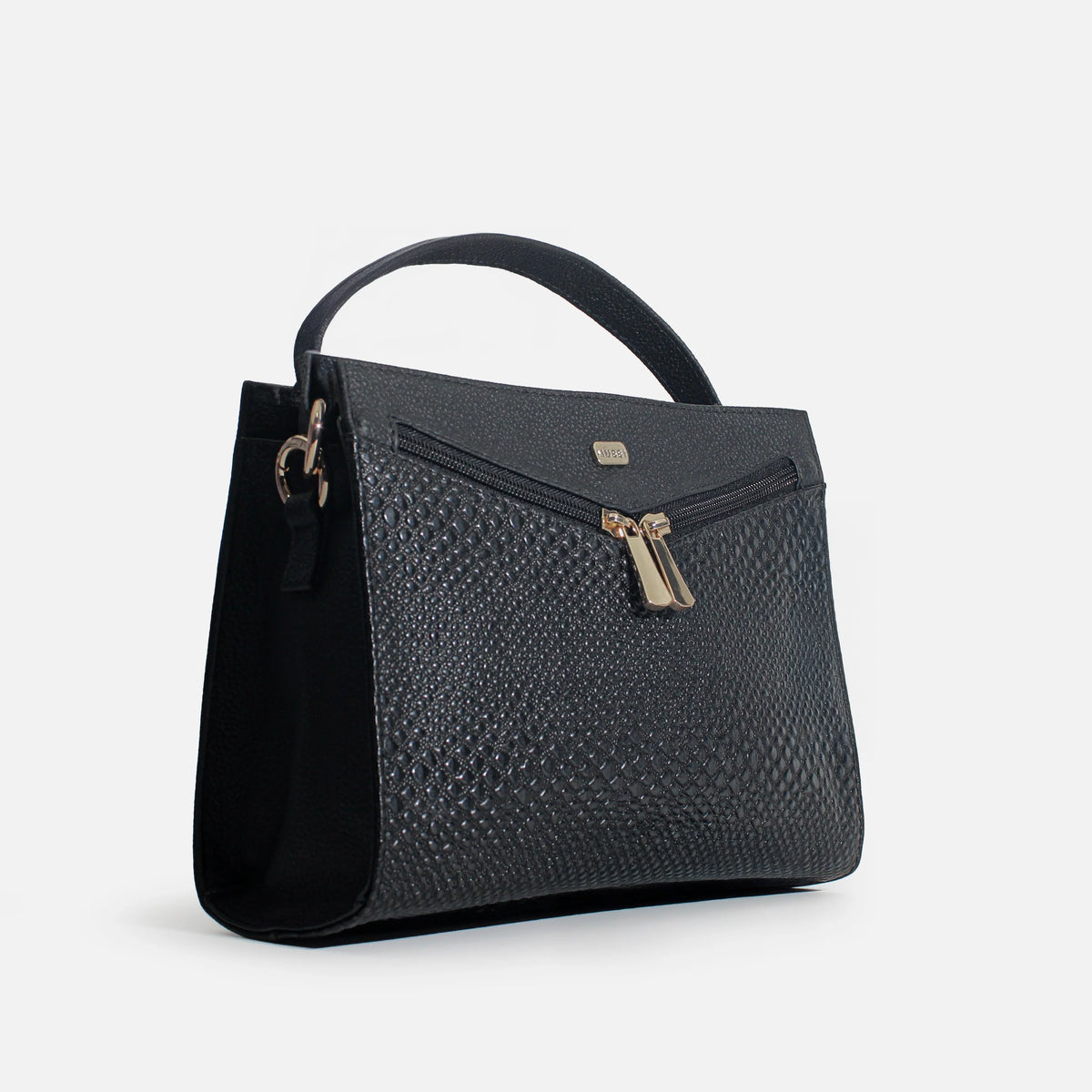 Bolso manos libres zeon de cuero para mujer - Negro