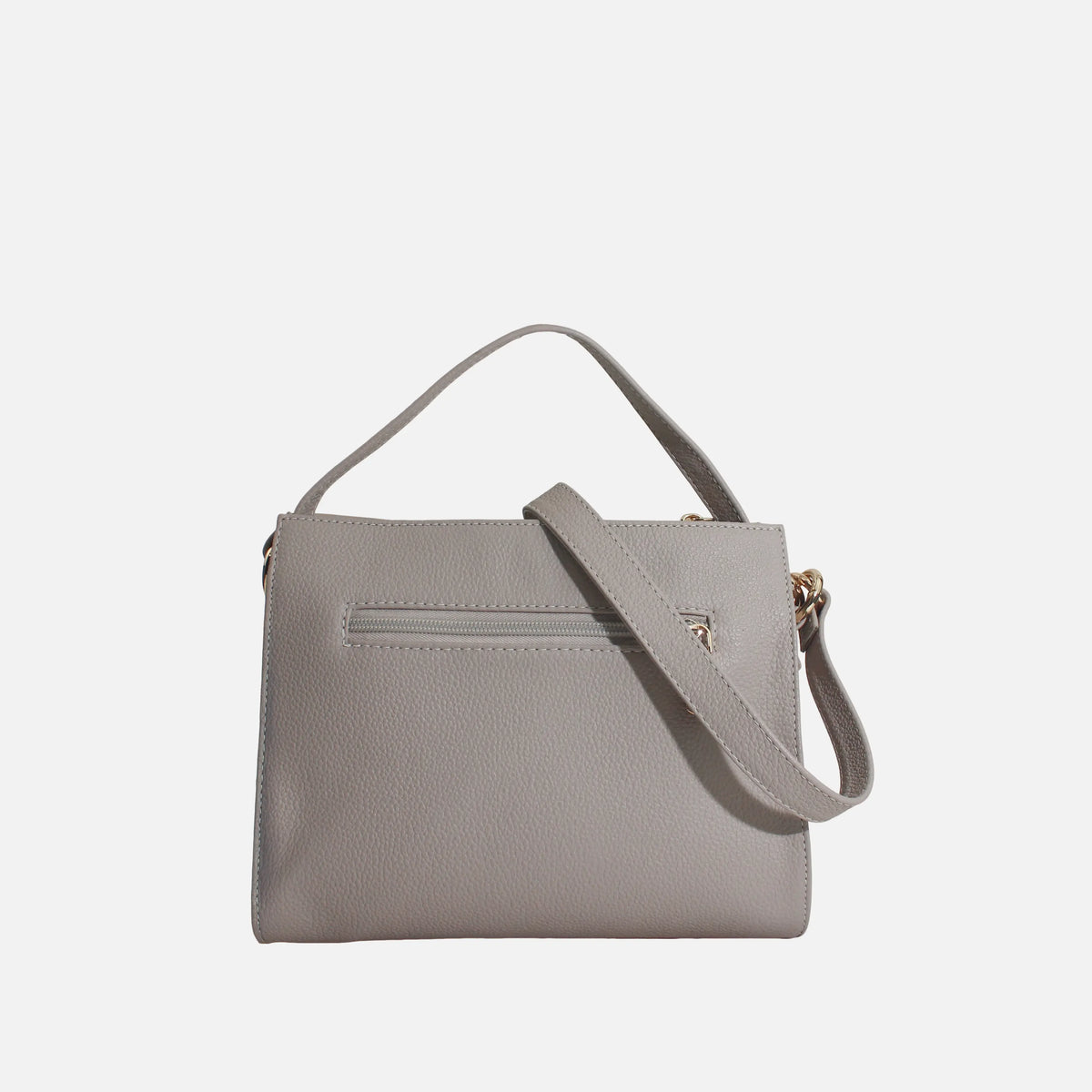 Bolso manos libres zeon de cuero para mujer - Taupe