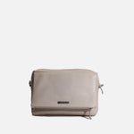 Bolso manos libres lila de cuero para mujer - Hueso