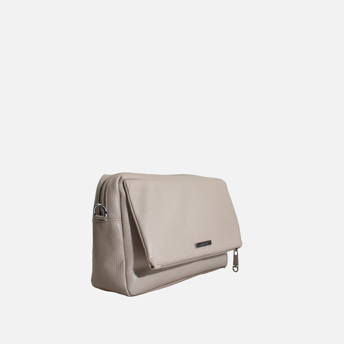 Bolso manos libres lila de cuero para mujer - Hueso