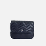 Bolso manos libres lua de cuero para mujer - Negro