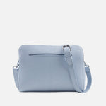 Bolso manos libres larah de cuero para mujer - Celeste