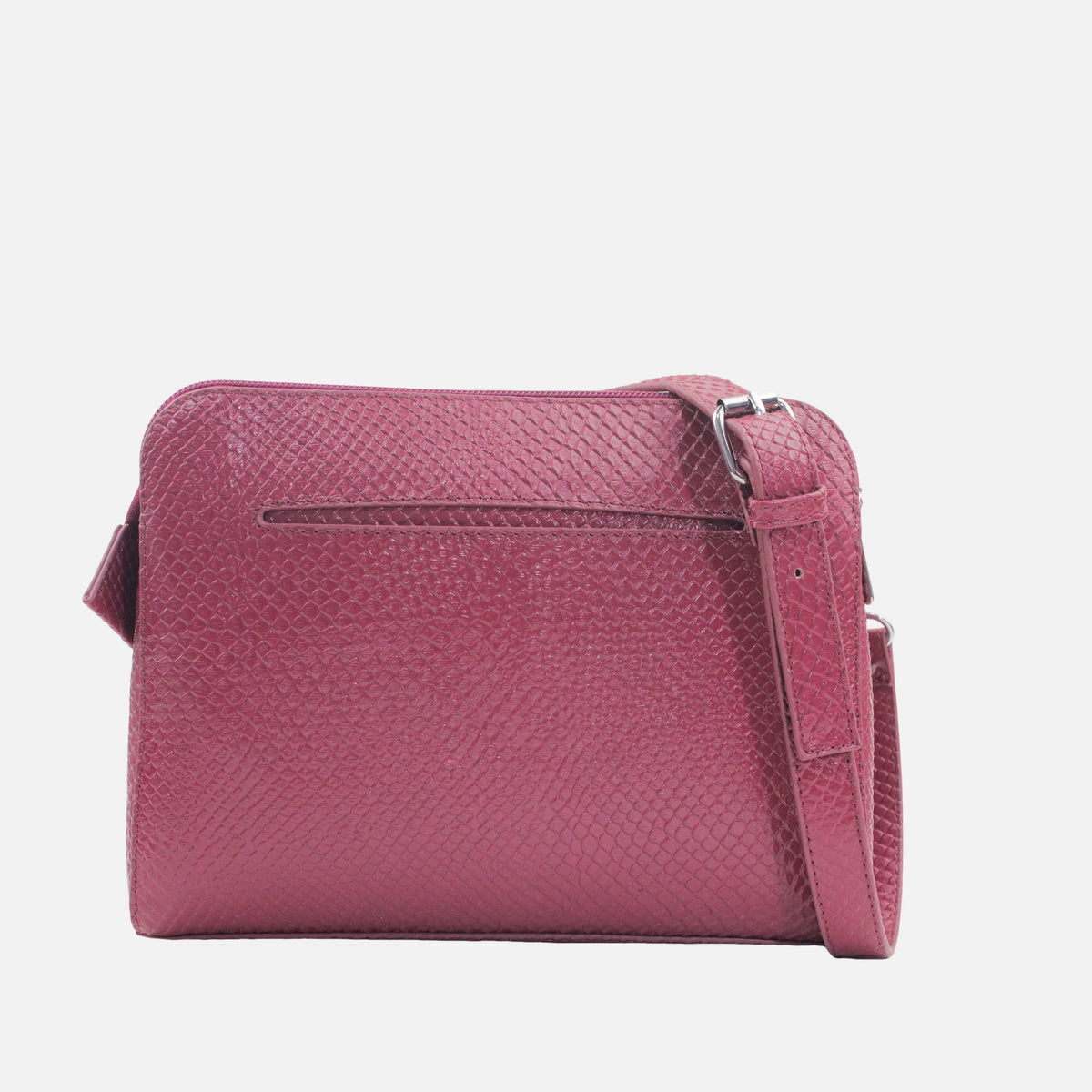Bolso manos libres larah de cuero para mujer - Vino
