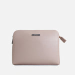 Bolso manos libres larah de cuero para mujer - Taupe