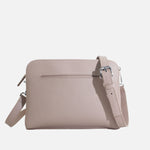 Bolso manos libres larah de cuero para mujer - Taupe