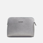 Bolso manos libres larah de cuero para mujer - Plateado