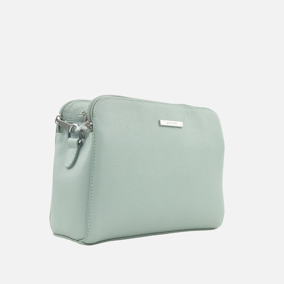 Bolso manos libres larah de cuero para mujer - Menta
