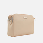 Bolso manos libres larah de cuero para mujer - Nude