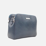 Bolso manos libres larah de cuero para mujer - Azul