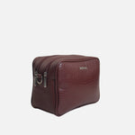 Bolso manos libres dulcinea de cuero para mujer - Vino