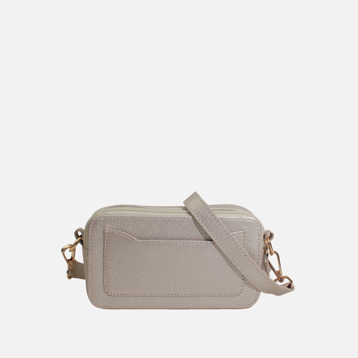 Bolso manos libres estela de cuero para mujer - Oro