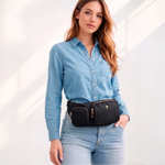 Canguro mia de sintético para mujer - Negro
