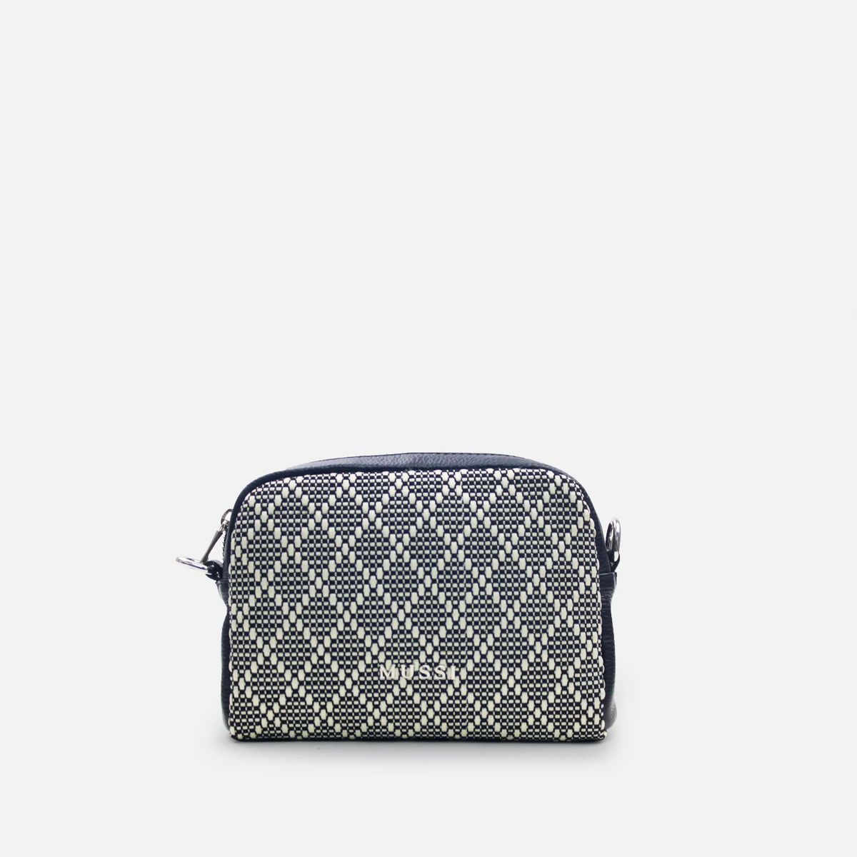 Bolso manos libres gala de cuero para mujer - Negro