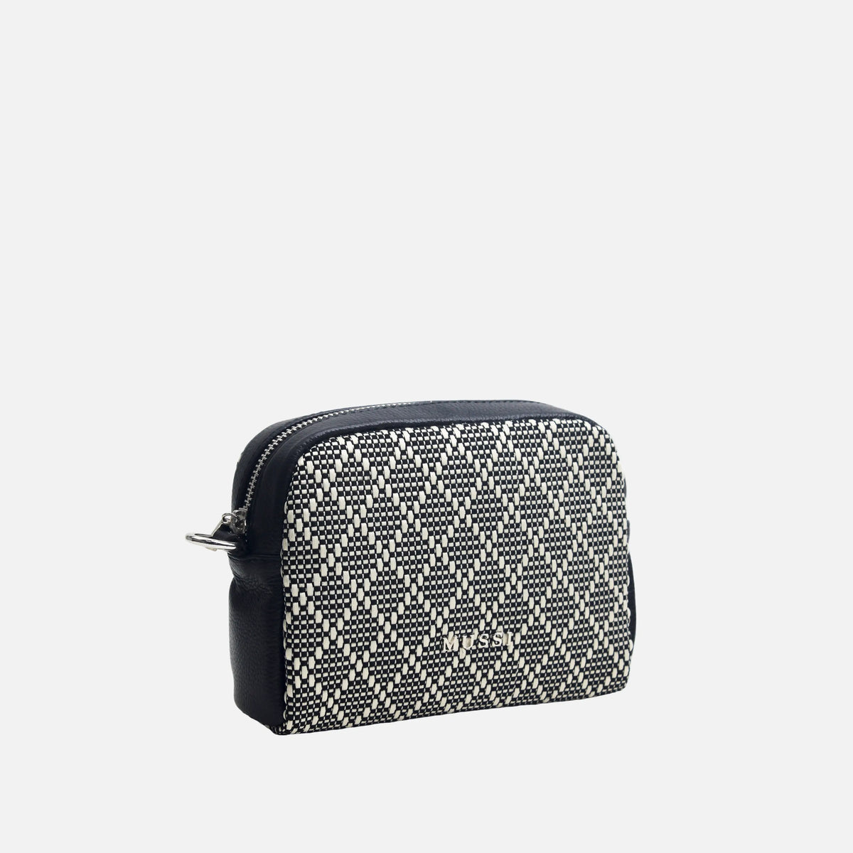 Bolso manos libres gala de cuero para mujer - Negro