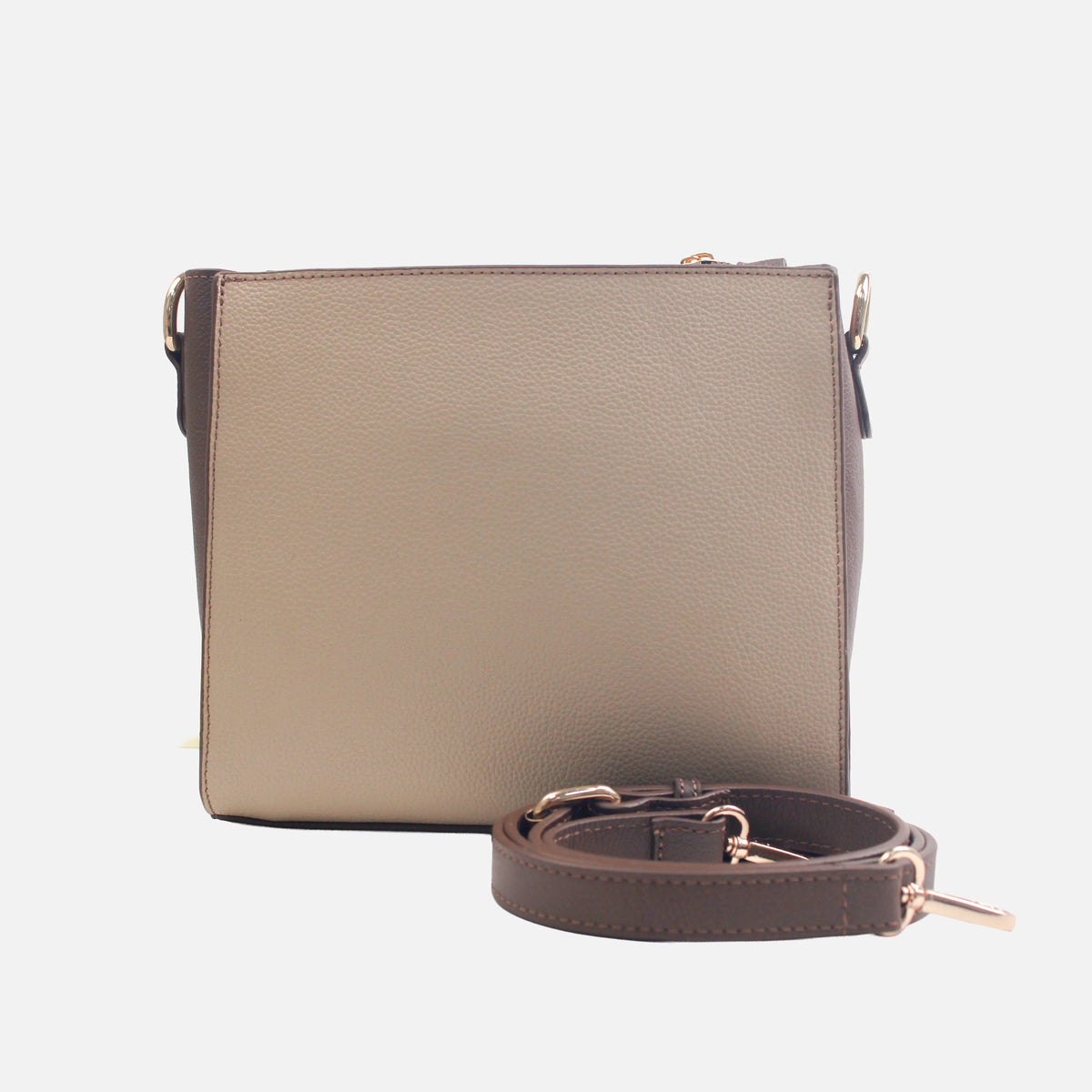 Bolso manos libres arlet de cuero para mujer - Café