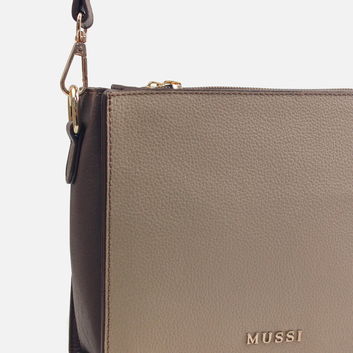 Bolso manos libres arlet de cuero para mujer - Café