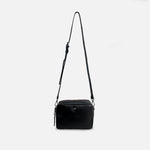 Bolso manos libres letizia de cuero para mujer - Negro