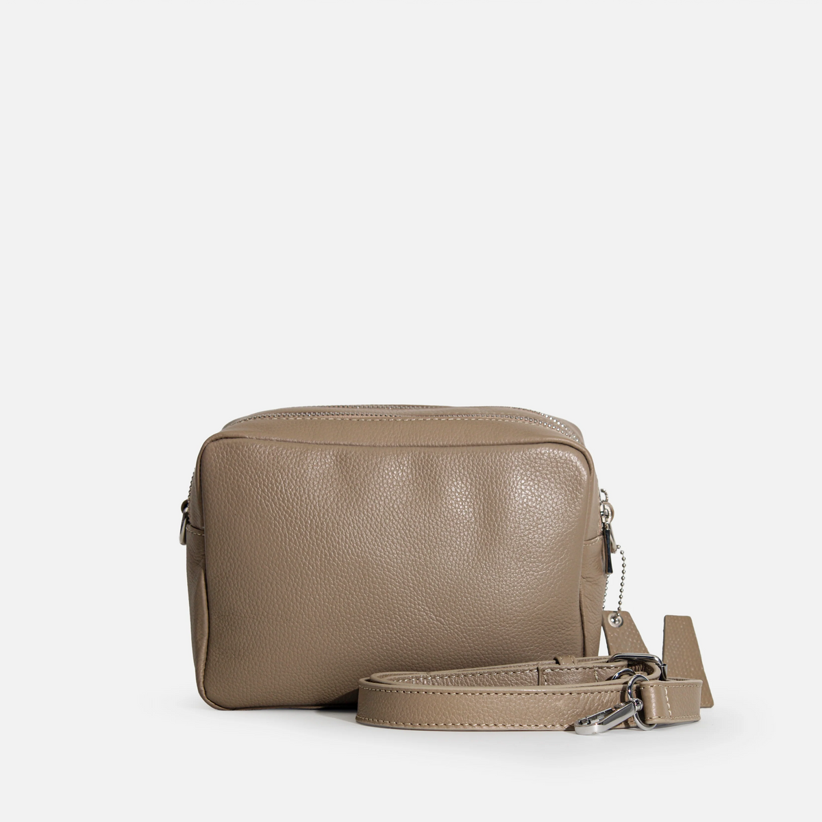Bolso manos libres letizia de cuero para mujer - Beige