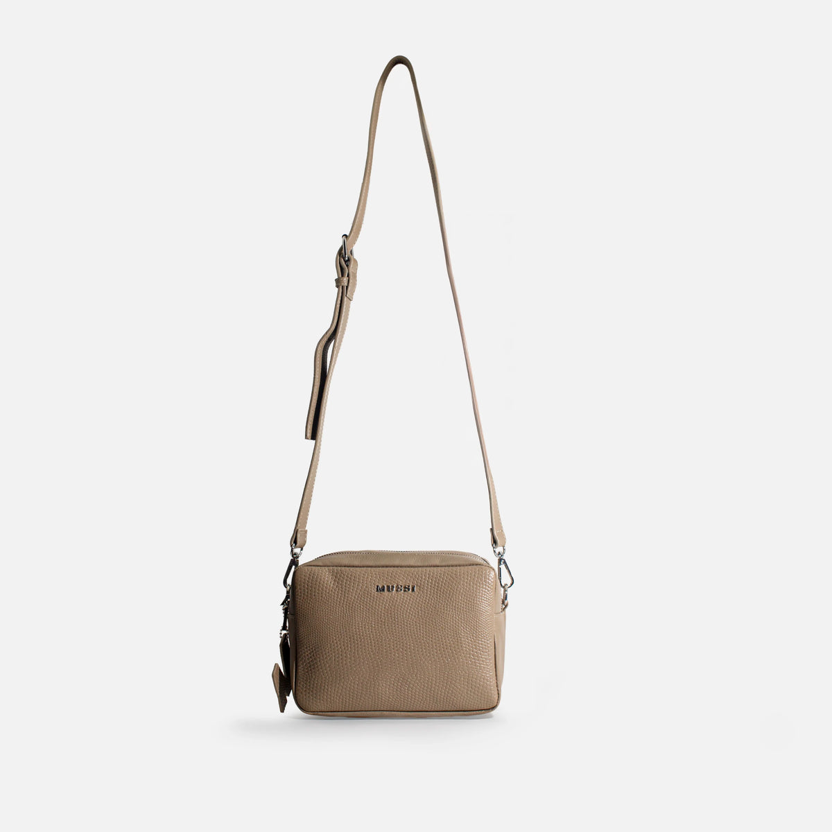 Bolso manos libres letizia de cuero para mujer - Beige
