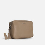 Bolso manos libres letizia de cuero para mujer - Beige