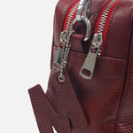 Bolso manos libres letizia de cuero para mujer - Vino