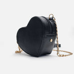 Bolso manos libres florencia de cuero para mujer - Negro