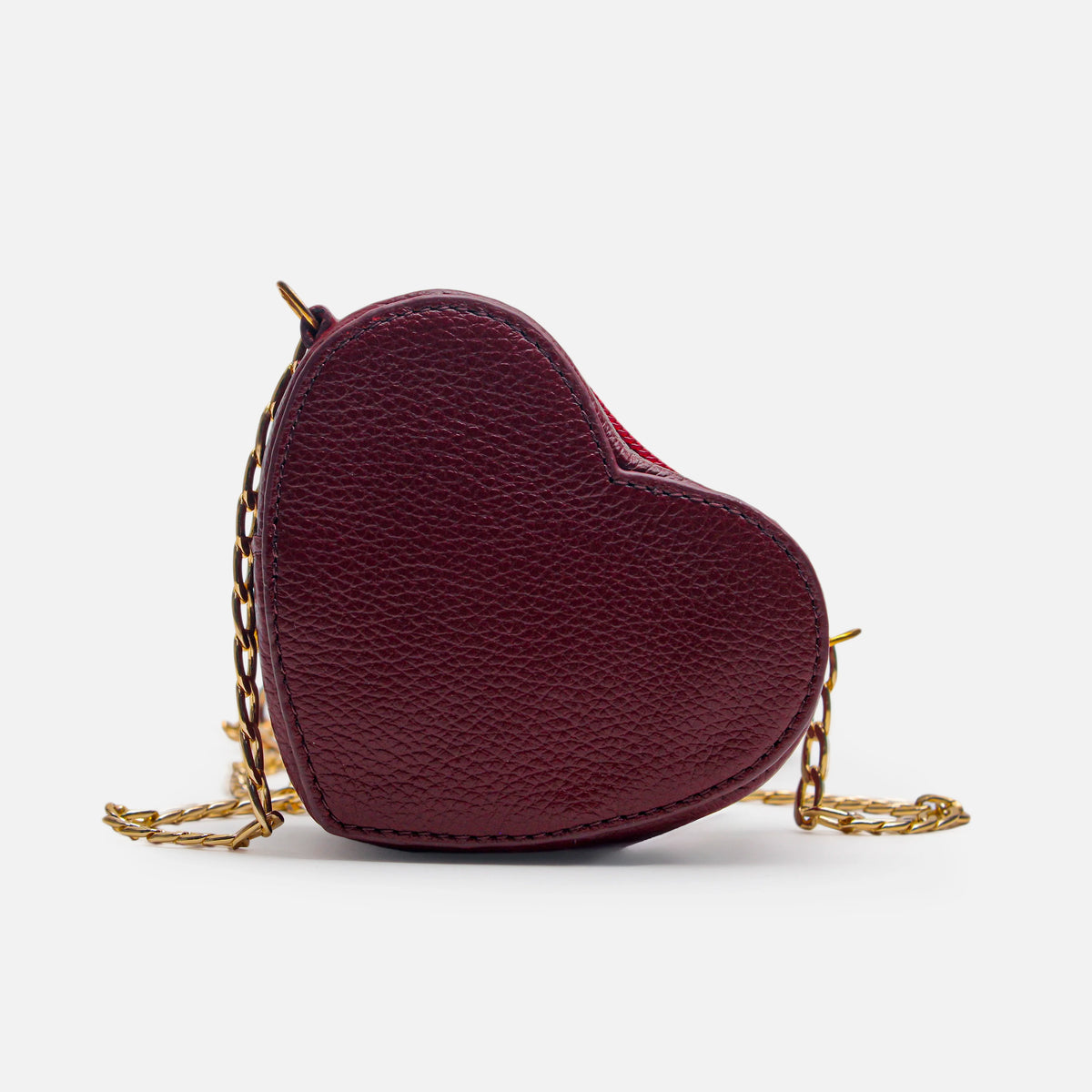 Bolso manos libres florencia de cuero para mujer - Vino