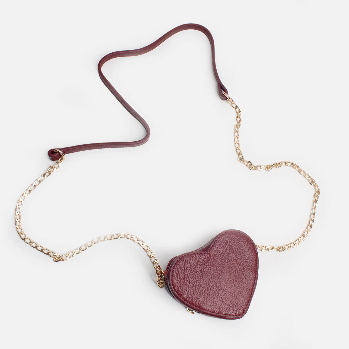 Bolso manos libres florencia de cuero para mujer - Vino