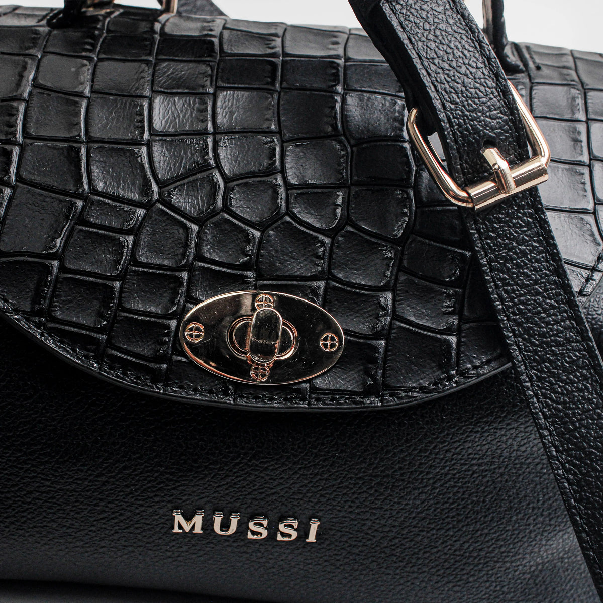 Bolso manos libres azalea de cuero para mujer - Negro